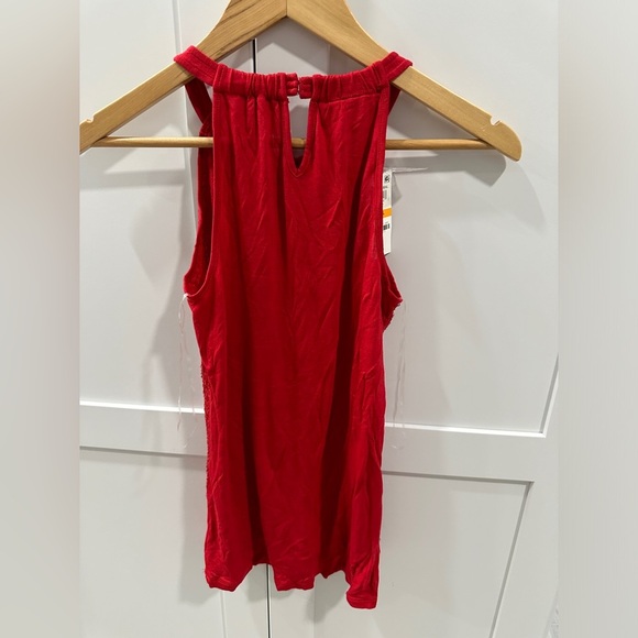 INC NYE red glitter keyhole halter top size small NWT - Picture 6 of 6